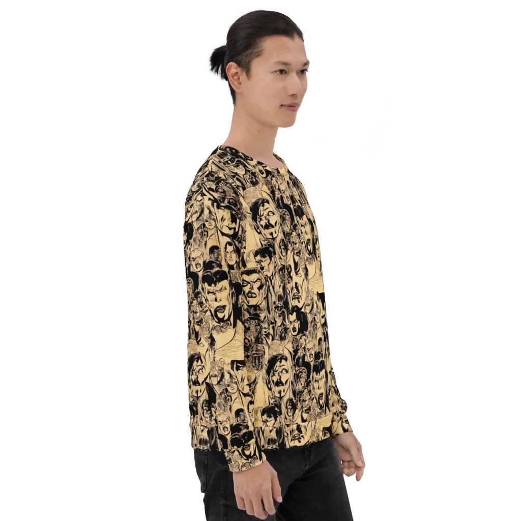 Ink Riot on Sweatshirt — Right sleeve