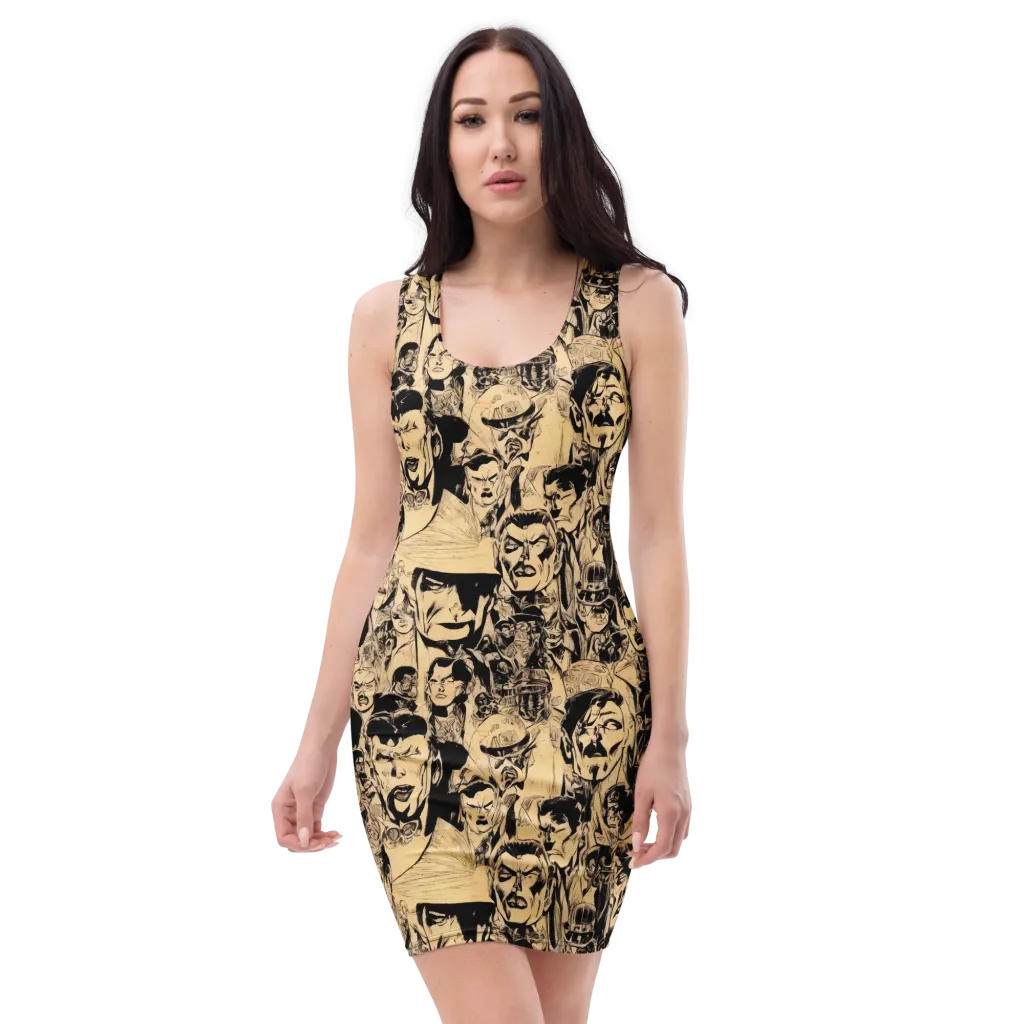 Ink Riot on Bodycon Dress — Front