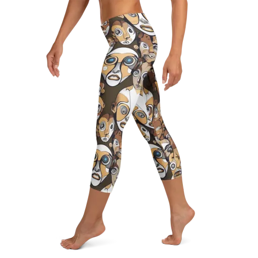 Many-eyed Masquerade on a Capri Leggings