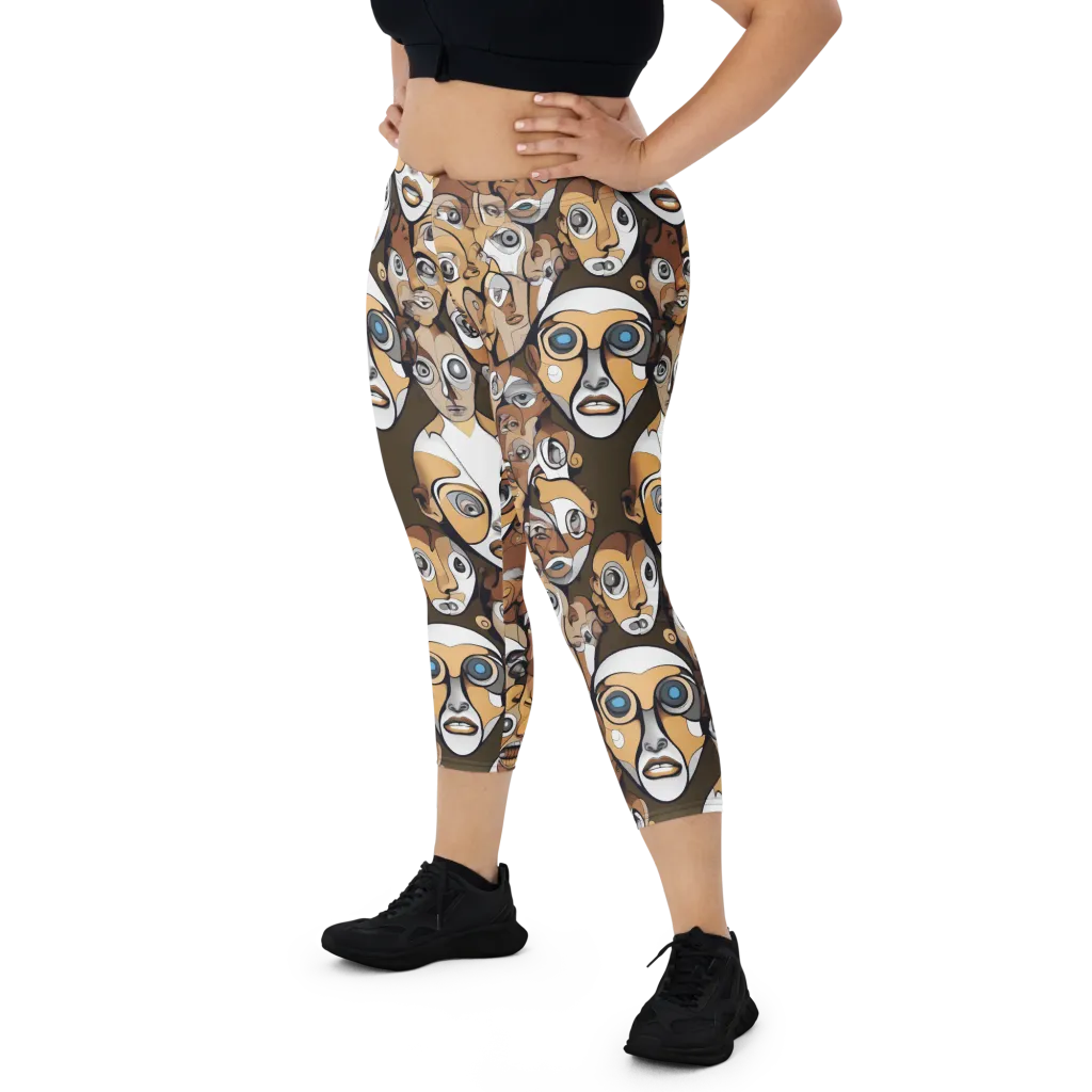 Many-eyed Masquerade on Capri Leggings — Print file