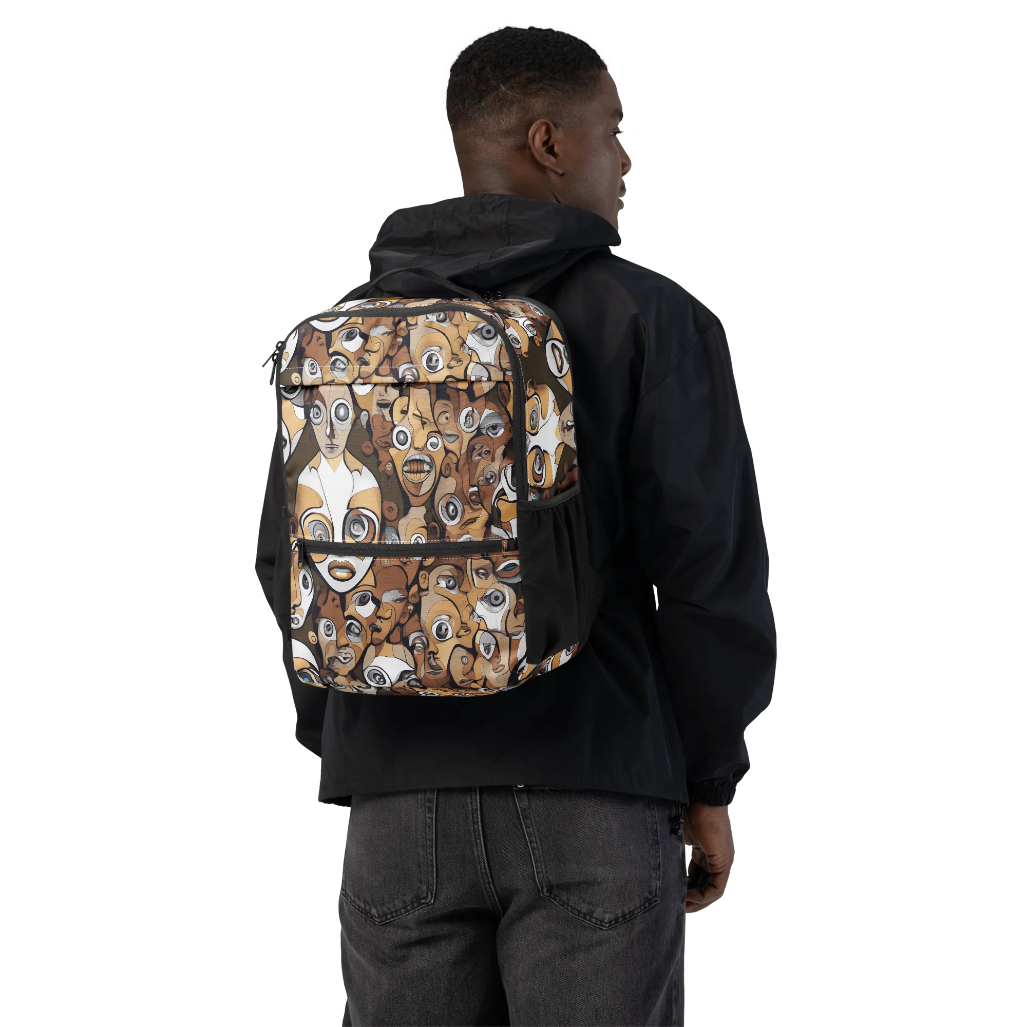 Many-eyed Masquerade on Utility Backpack — Back