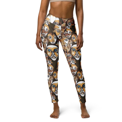 Many-eyed Masquerade on a Yoga Leggings