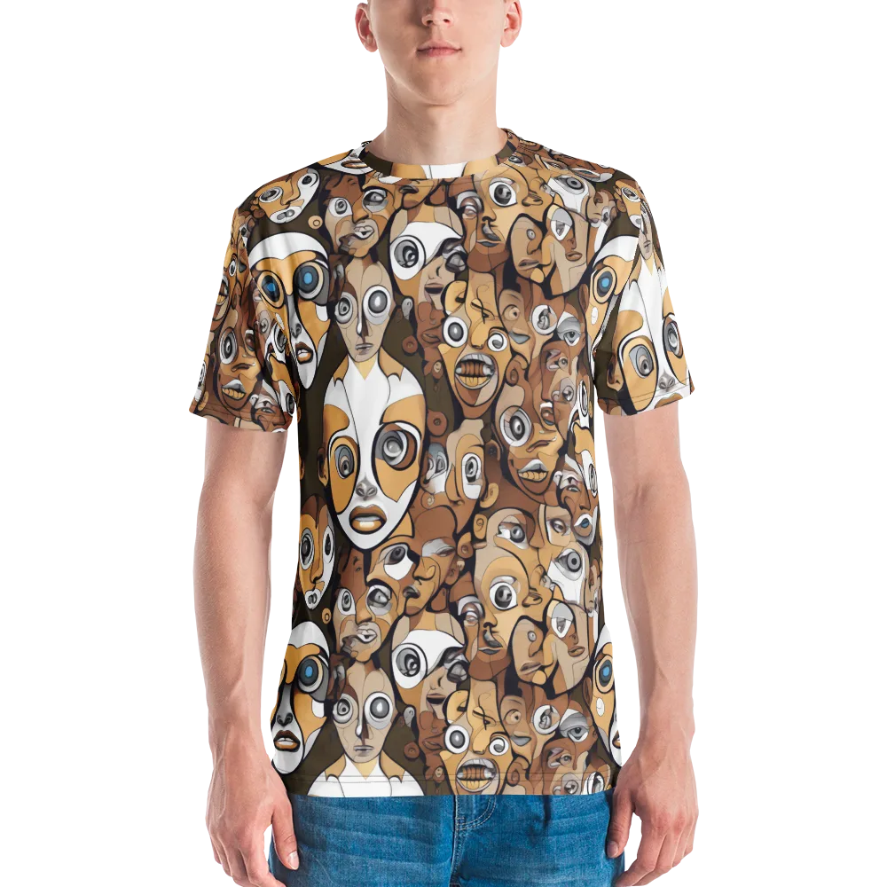 Many-eyed Masquerade on Men's Crew Neck T-Shirt — Front