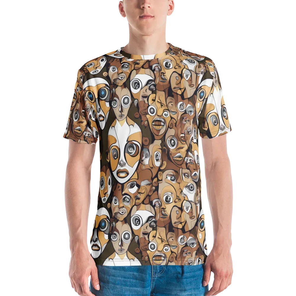 Many-eyed Masquerade on Men's Crew Neck T-Shirt — Front