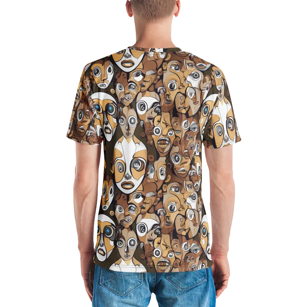 Many-eyed Masquerade on Men's Crew Neck T-Shirt — Back