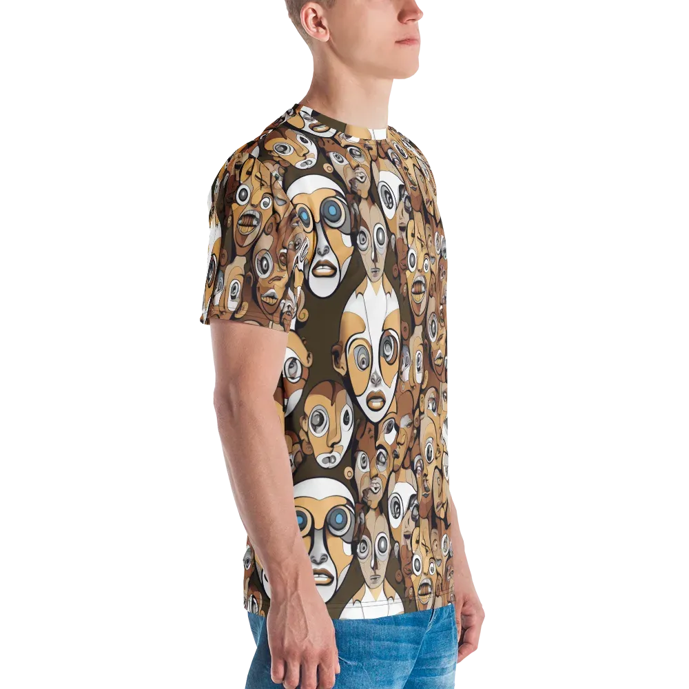 Many-eyed Masquerade on Men's Crew Neck T-Shirt — Right
