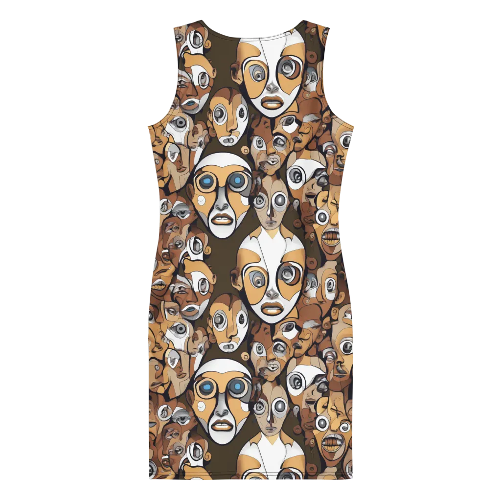 Many-eyed Masquerade on Bodycon Dress — Print file