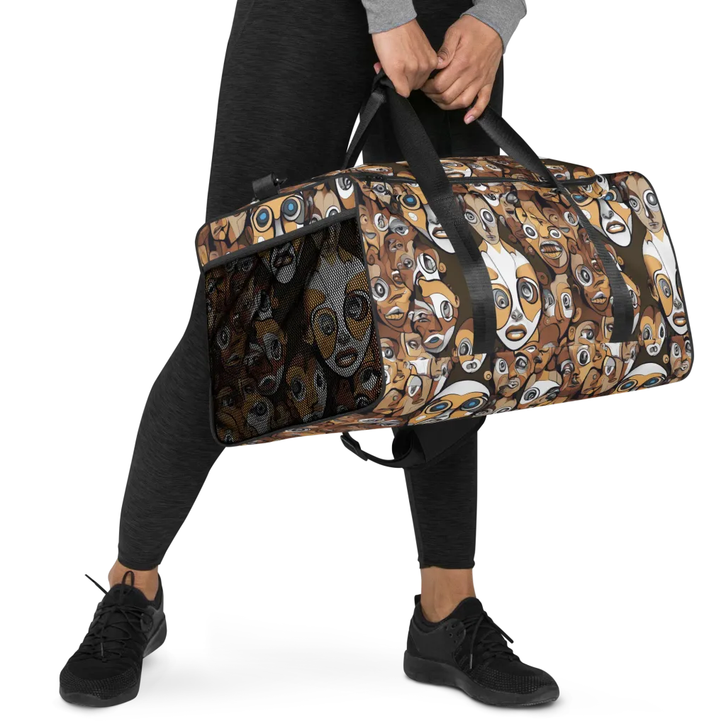 Many-eyed Masquerade on Duffle Bag — Right Front