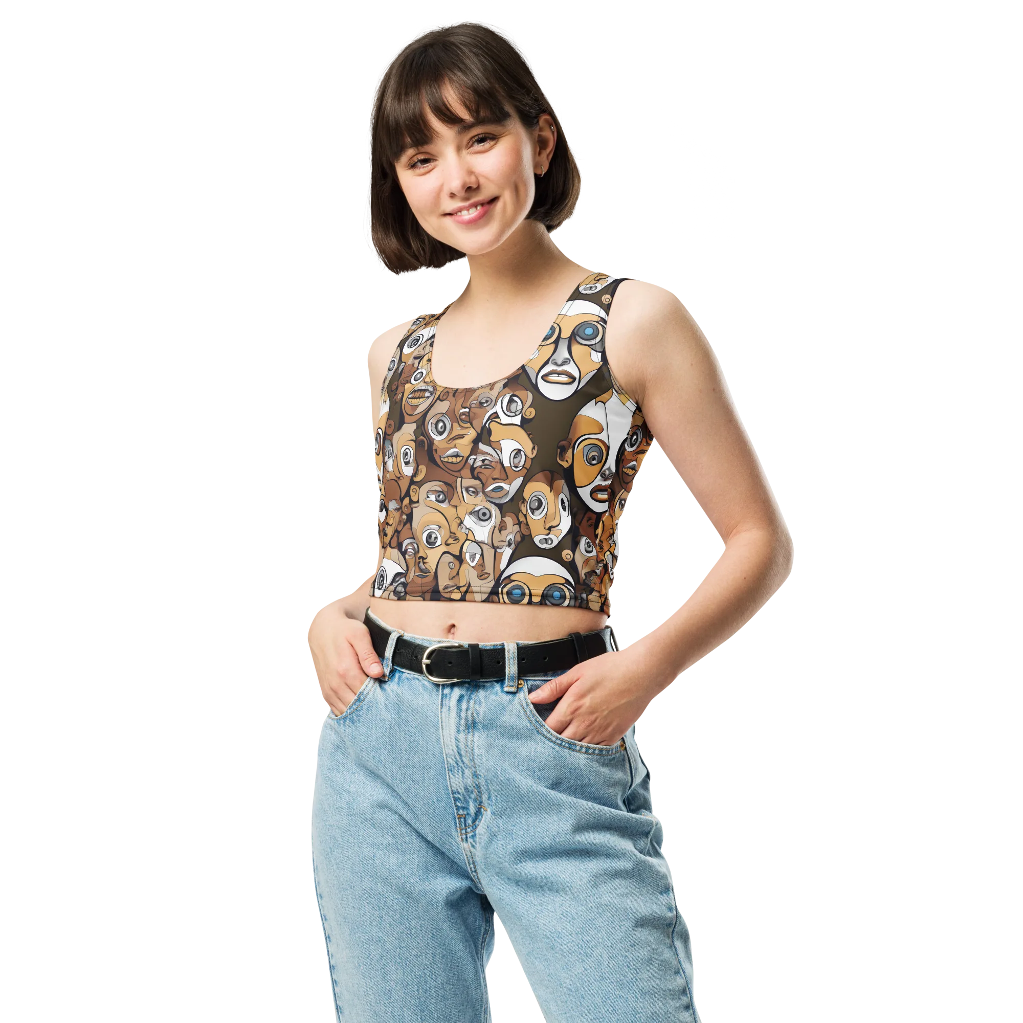 Many-eyed Masquerade on Crop Top — Print file