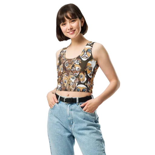 Many-eyed Masquerade on a Crop Top