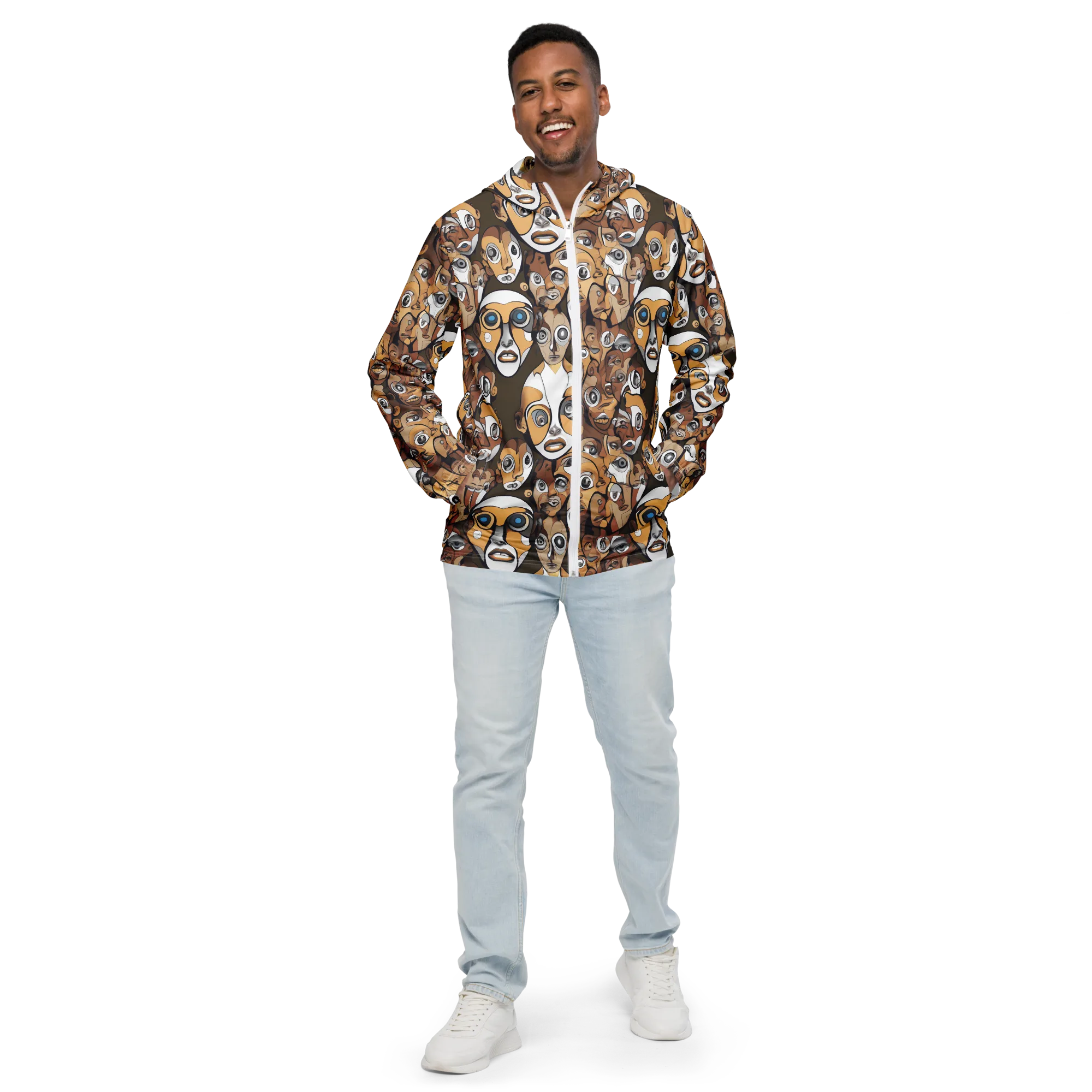 Many-eyed Masquerade on Men's Windbreaker — Front