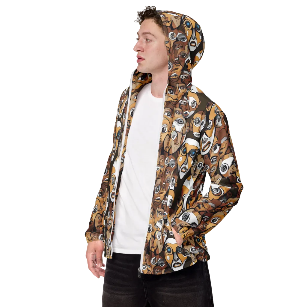 Many-eyed Masquerade on Men's Windbreaker — Left Front