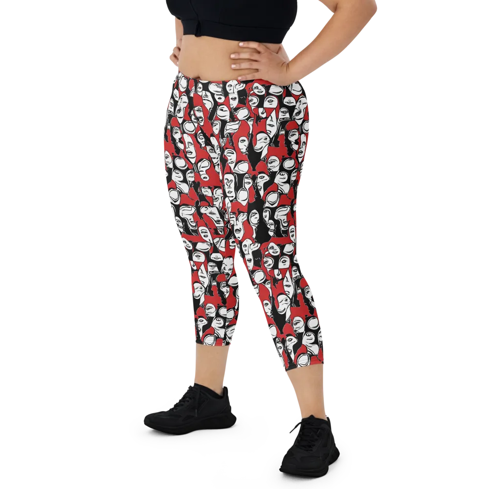 Crimson Chorus on Capri Leggings — Print file