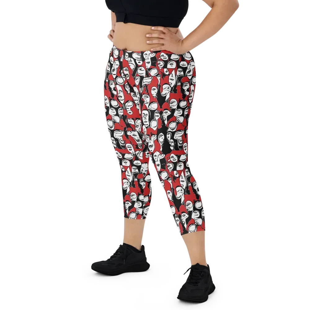Crimson Chorus on Capri Leggings — Print file