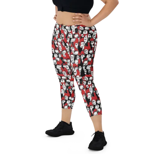 Crimson Chorus on a Capri Leggings