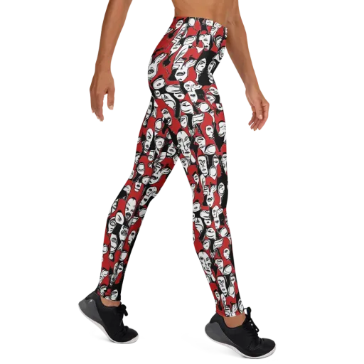 Crimson Chorus on a Yoga Leggings