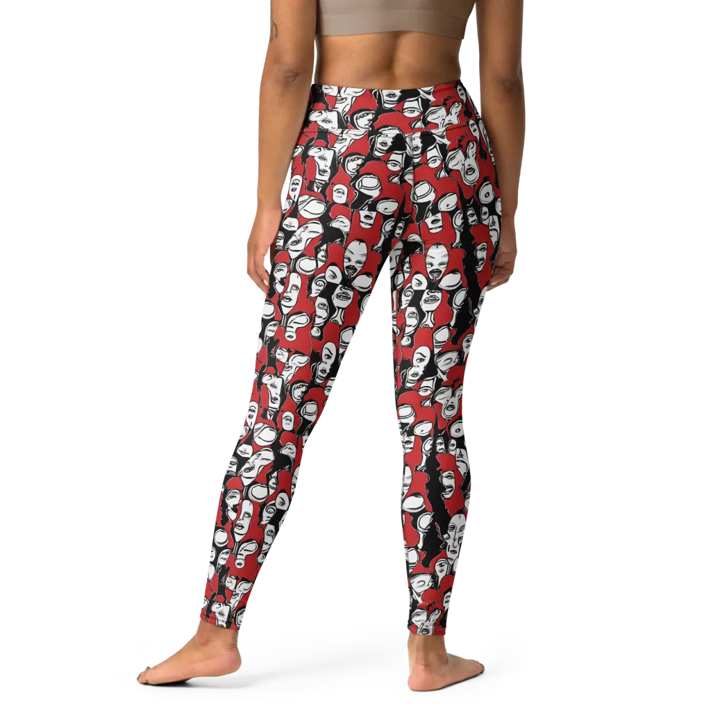 Crimson Chorus on Yoga Leggings — Print file