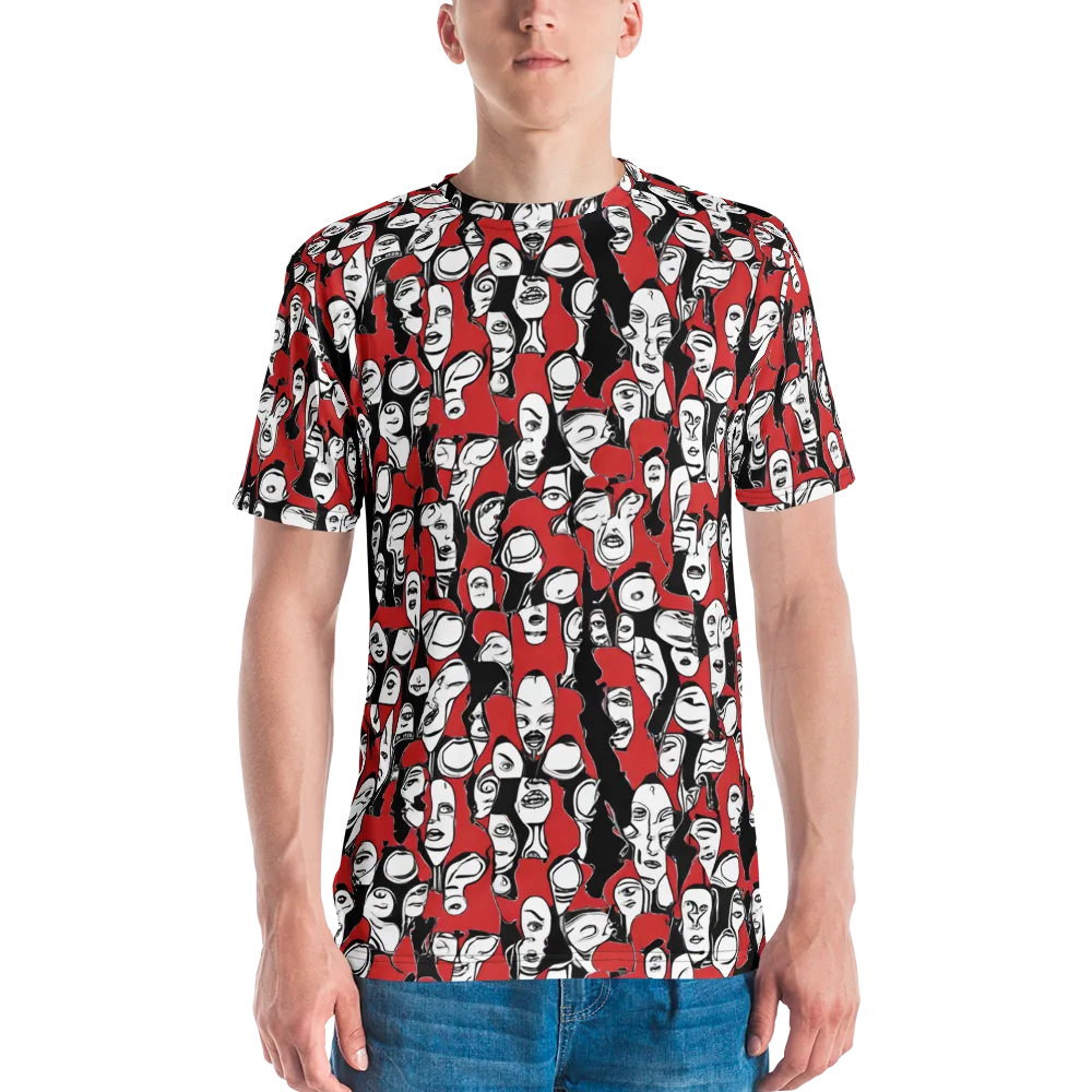 Crimson Chorus on Men's Crew Neck T-Shirt — Front