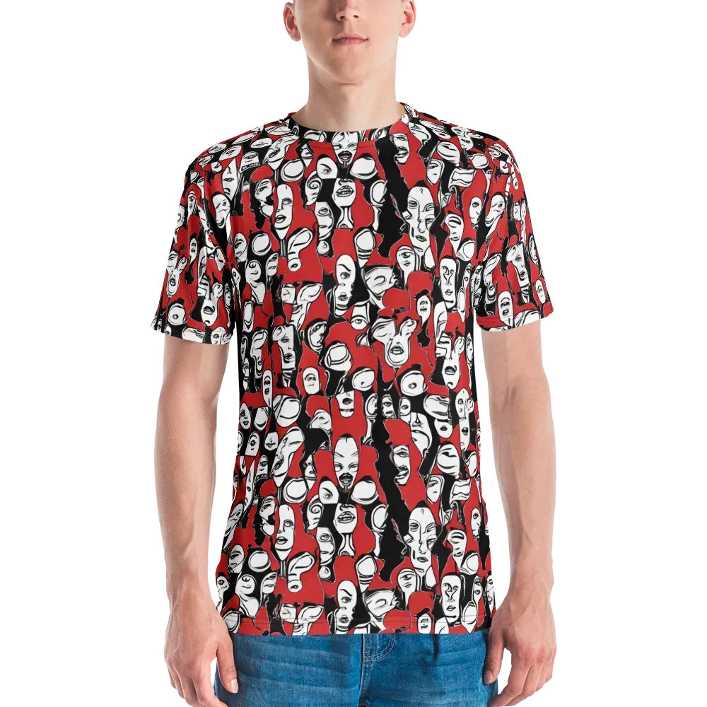 Crimson Chorus on Men's Crew Neck T-Shirt — Front