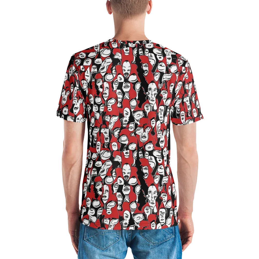 Crimson Chorus on Men's Crew Neck T-Shirt — Back