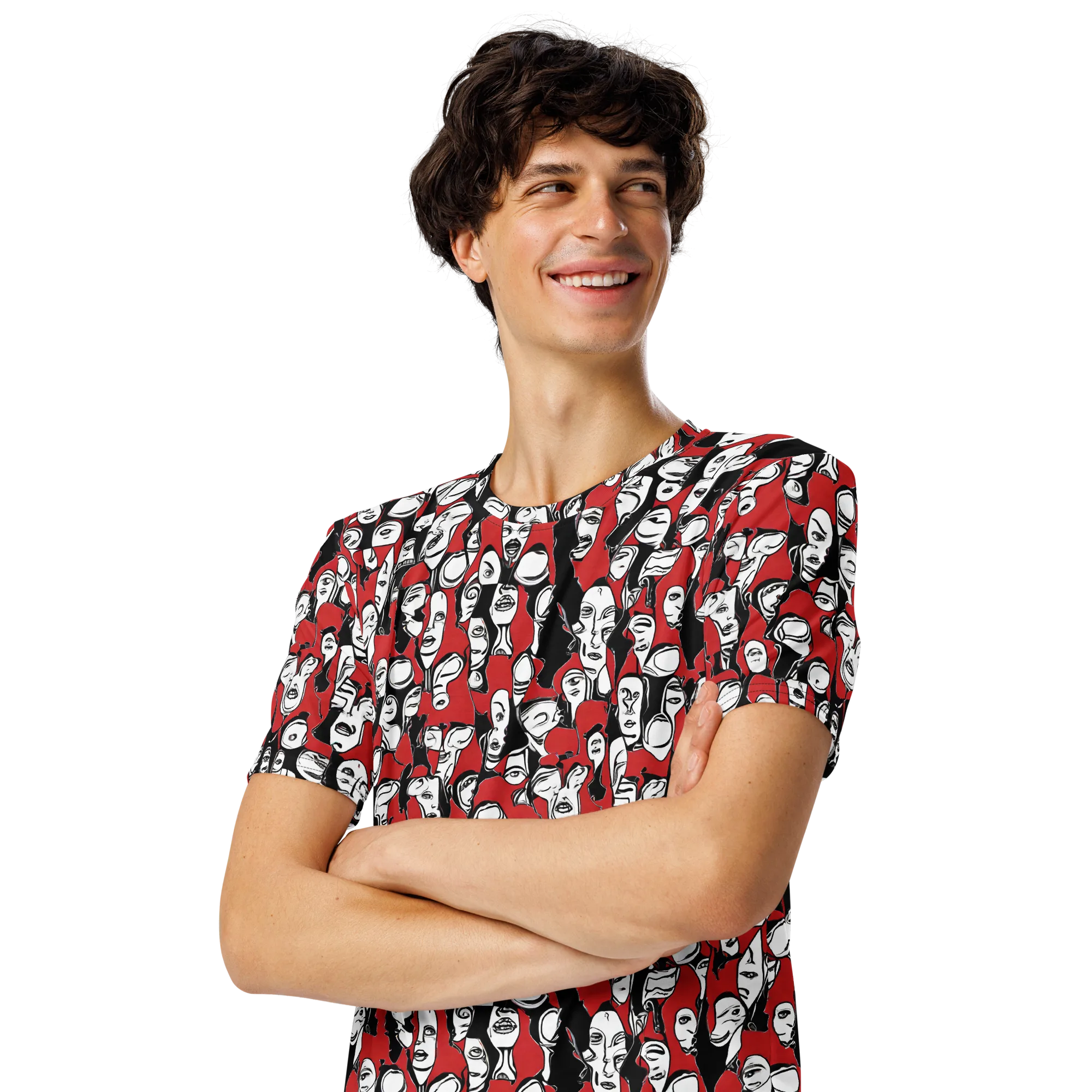 Crimson Chorus on Men's Crew Neck T-Shirt — Front print