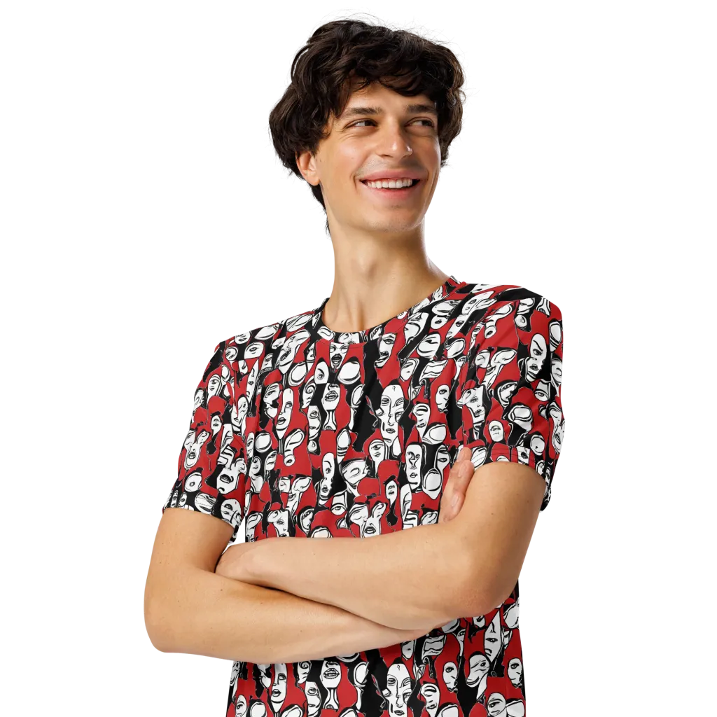 Crimson Chorus on Men's Crew Neck T-Shirt — Front print