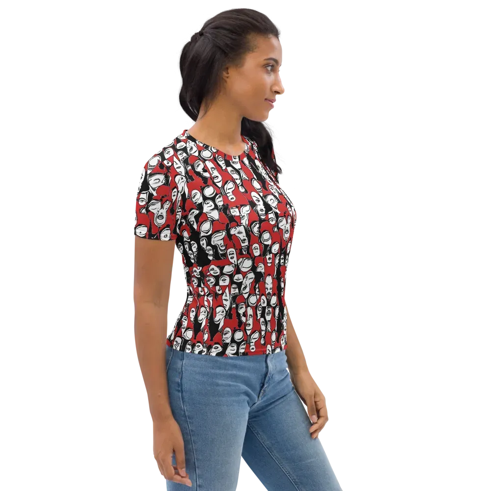 Crimson Chorus on Women's Crew Neck T-Shirt — Back print