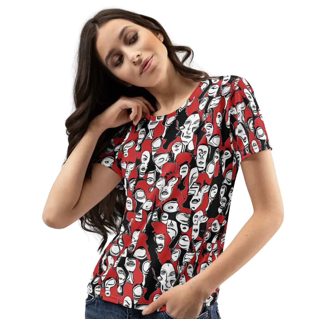 Crimson Chorus on Women's Crew Neck T-Shirt — Print file