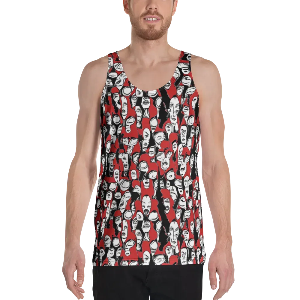 Crimson Chorus on Men's Tank Top — Front