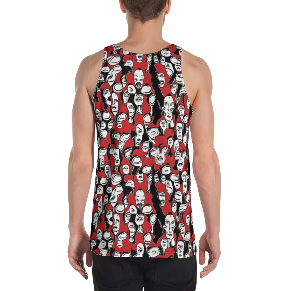 Crimson Chorus on Men's Tank Top — Back