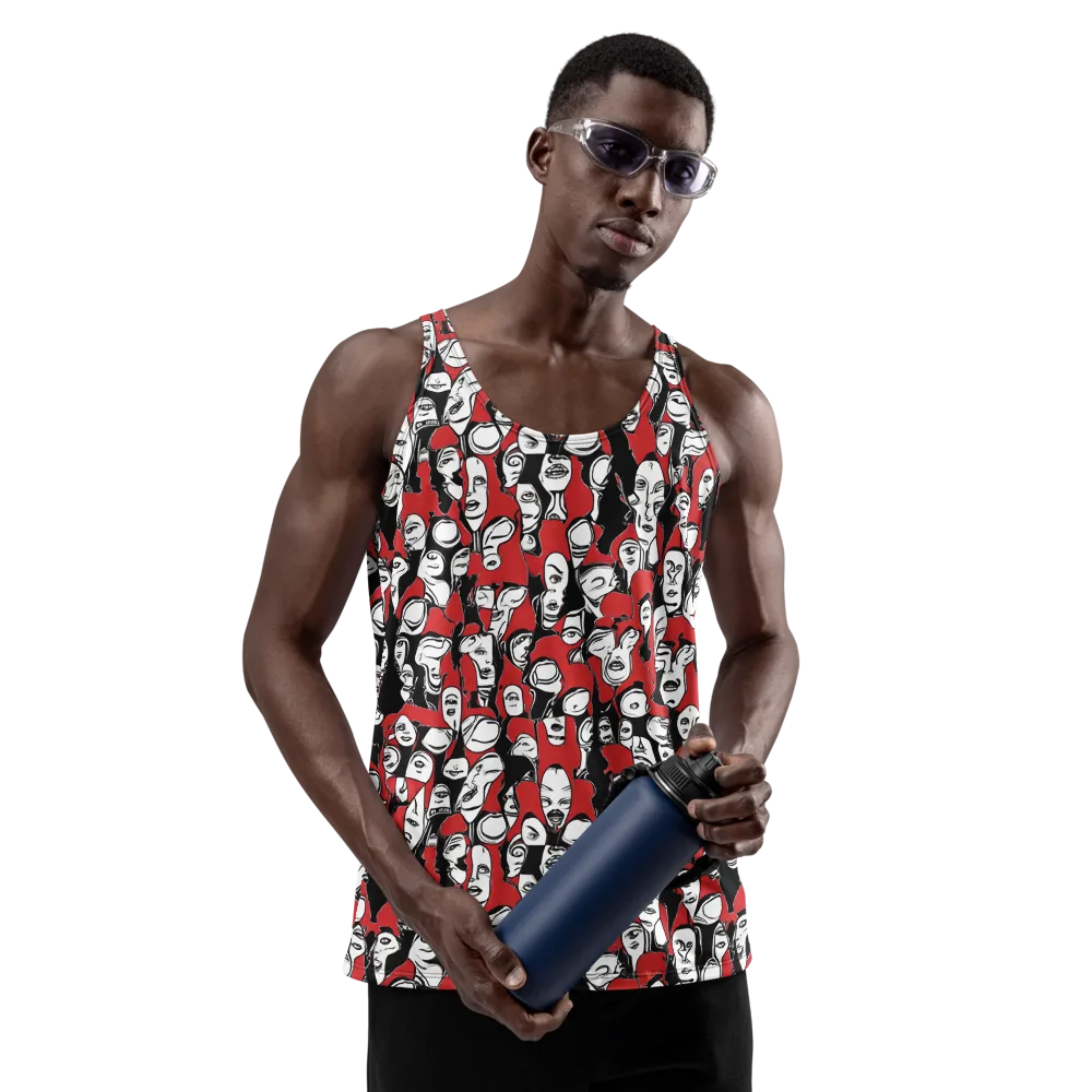 Crimson Chorus on Men's Tank Top — Back print