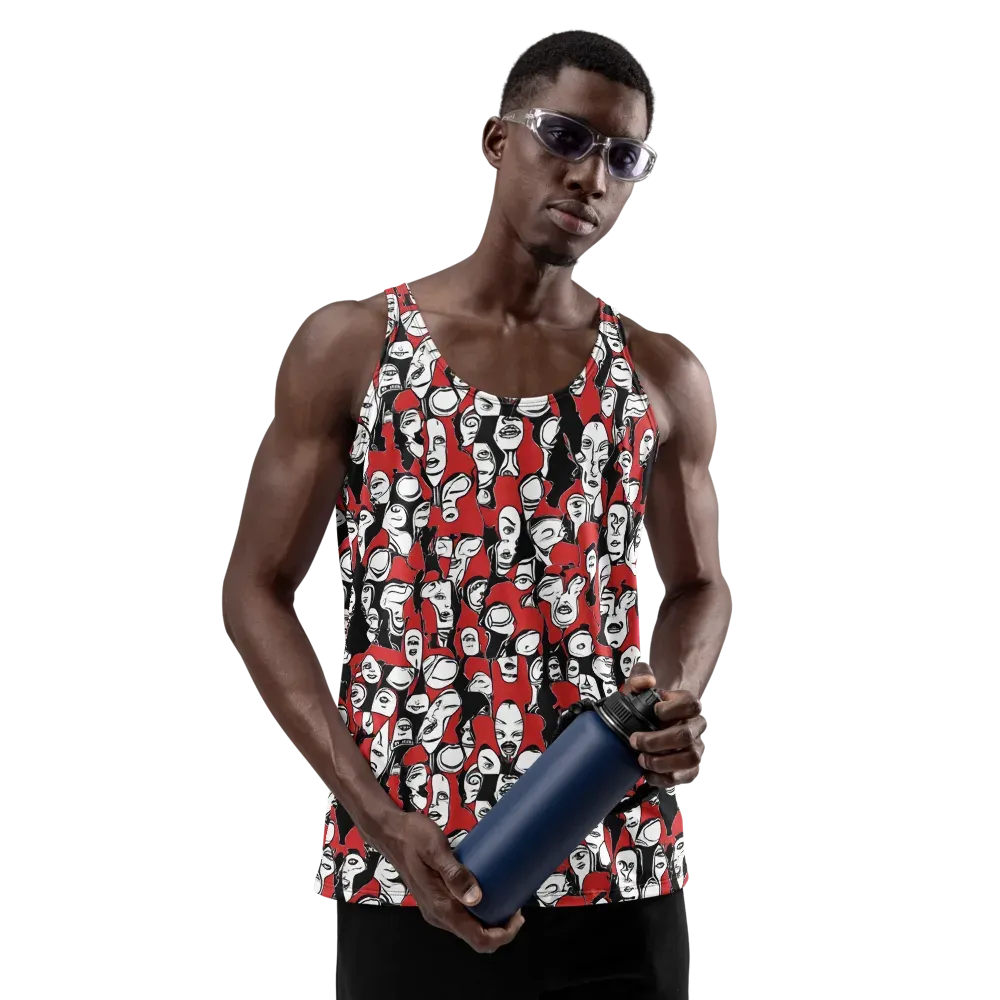 Crimson Chorus on Men's Tank Top — Back print
