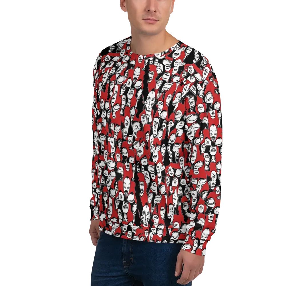 Crimson Chorus on Sweatshirt — Left Front
