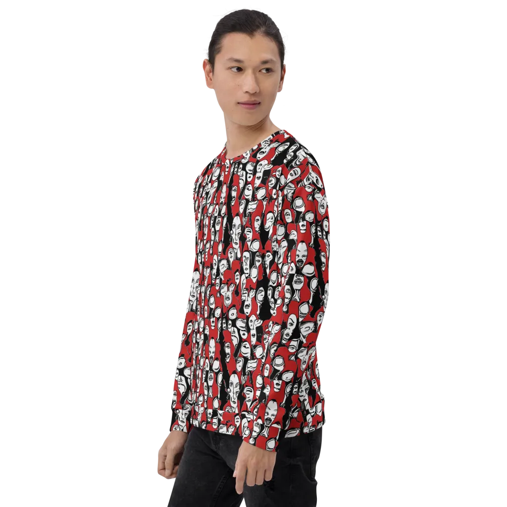 Crimson Chorus on Sweatshirt — Left sleeve