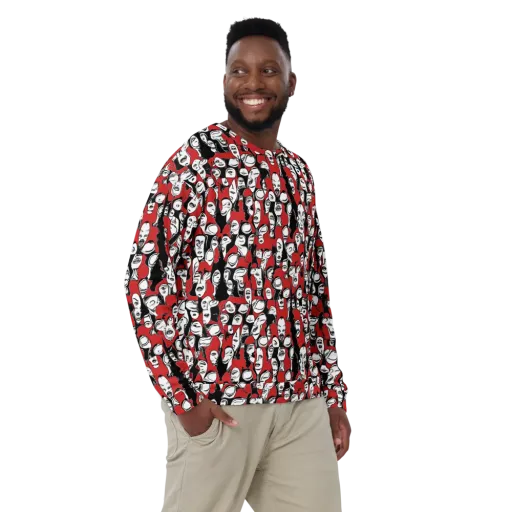 Crimson Chorus on a Sweatshirt