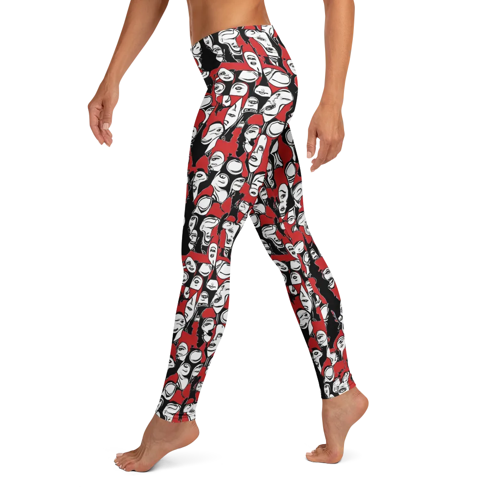 Crimson Chorus on Leggings — Left