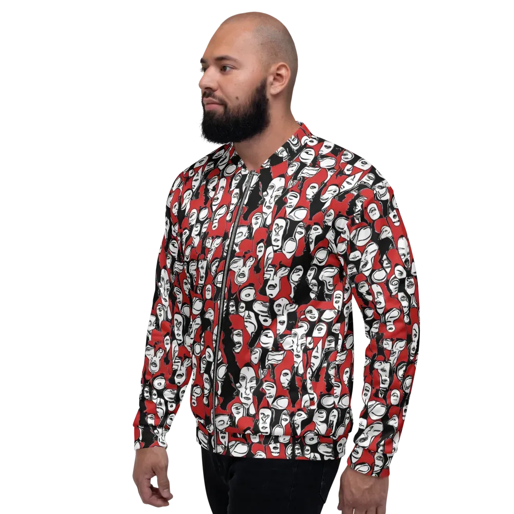 Crimson Chorus on Bomber Jacket — Left