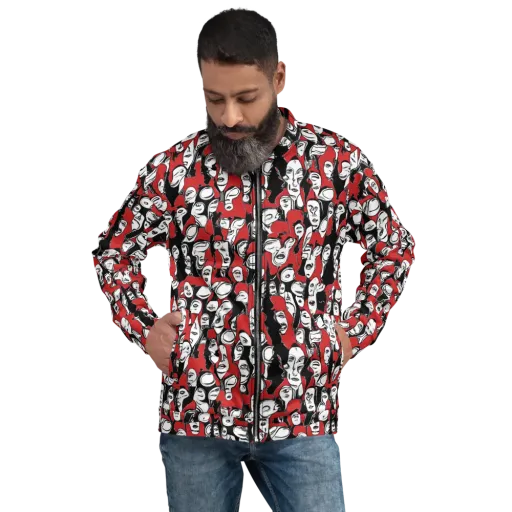 Crimson Chorus on a Bomber Jacket