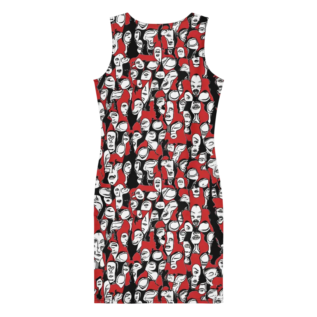 Crimson Chorus on Bodycon Dress — Print file