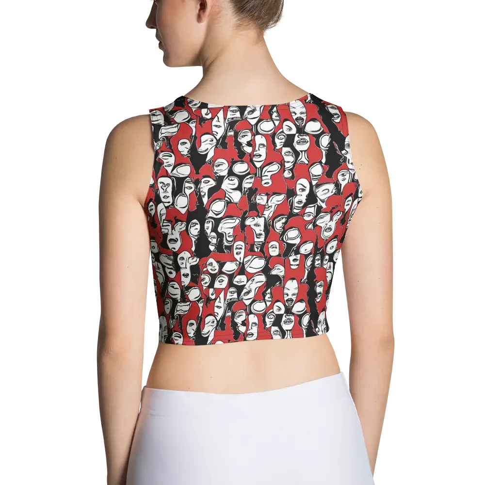 Crimson Chorus on Crop Top — Back