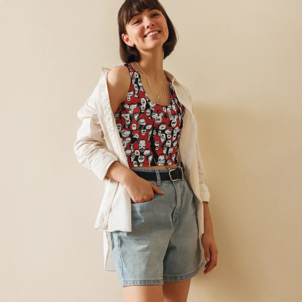 Crimson Chorus on Crop Top — Print file