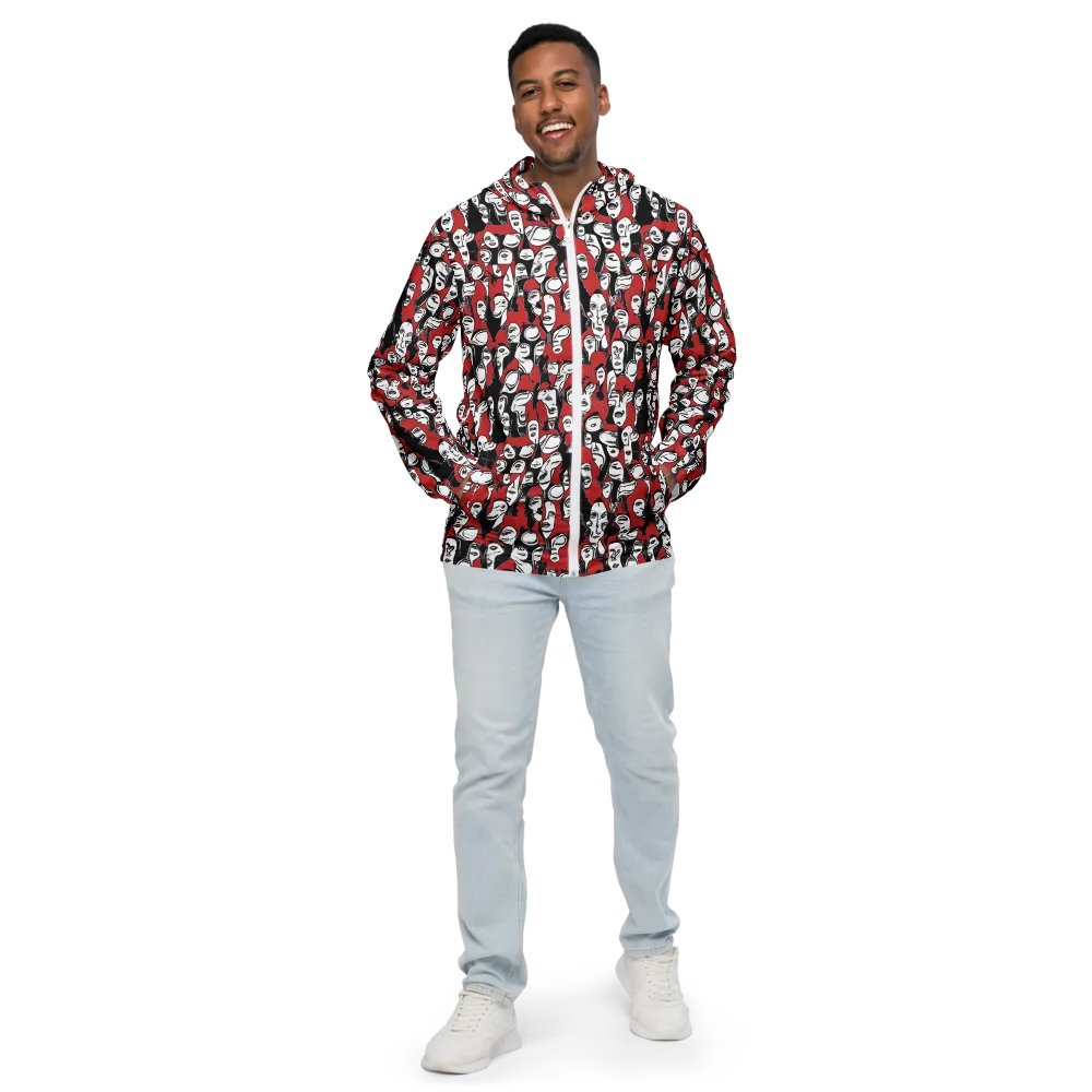 Crimson Chorus on Men's Windbreaker — Front