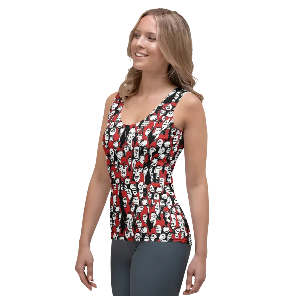 Crimson Chorus on Women's Tank Top — Left Front