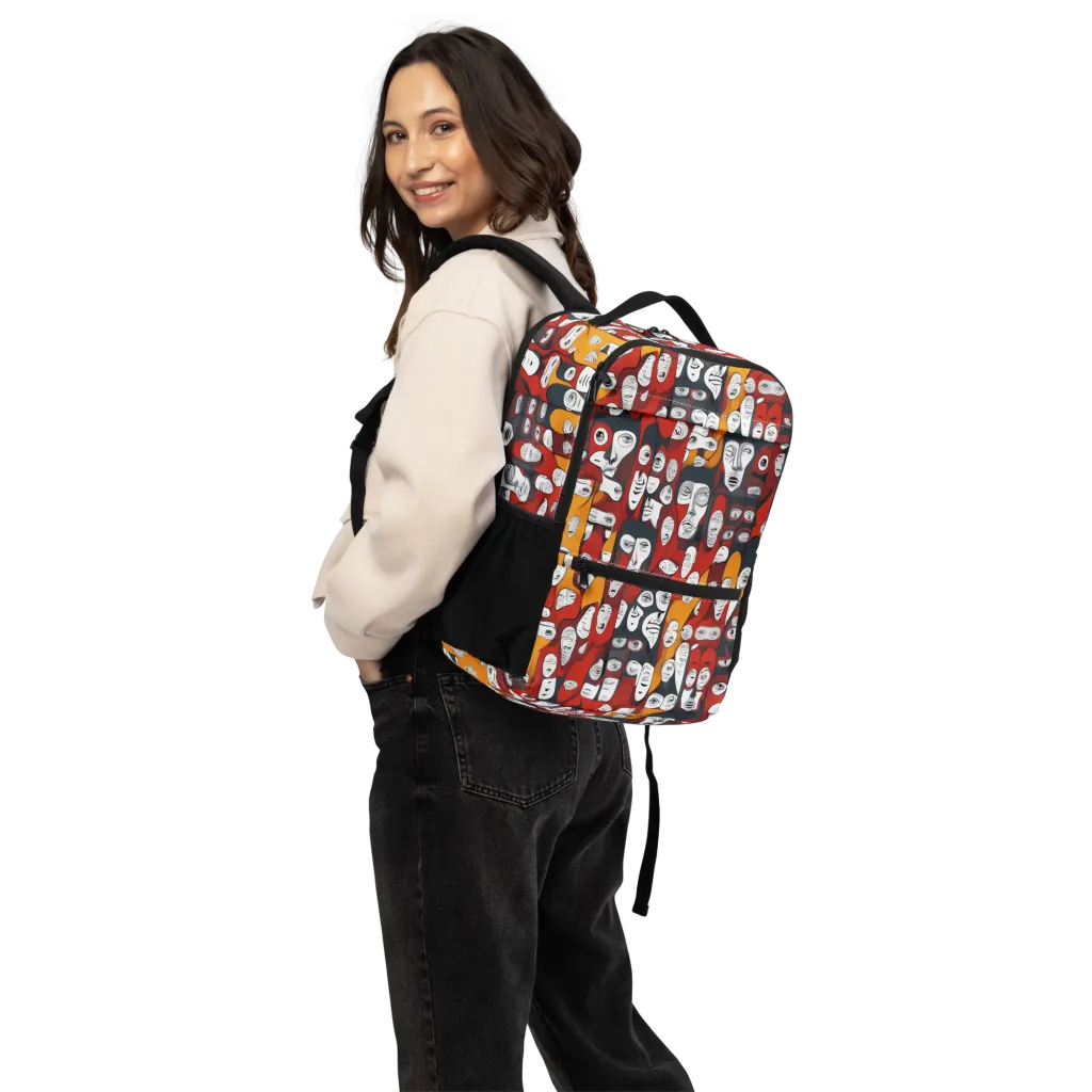 Crimson Visions on Utility Backpack — Top print