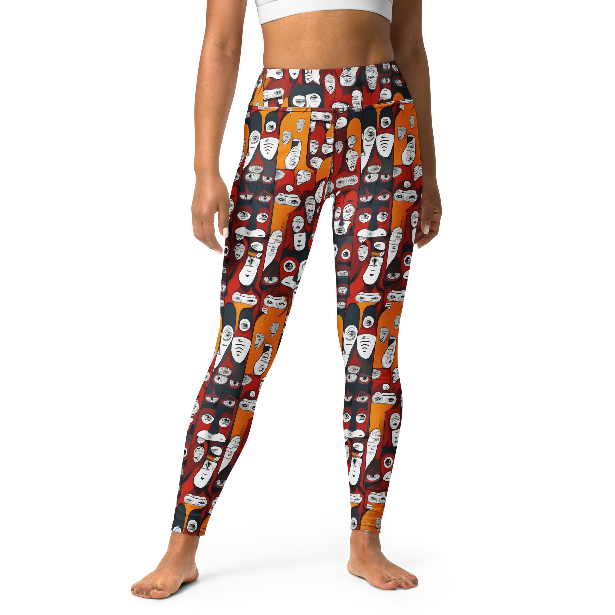 Crimson Visions on Yoga Leggings — Print file