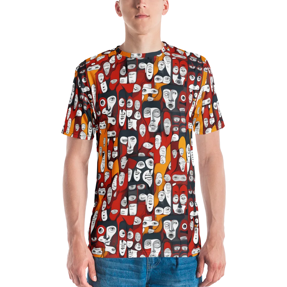 Crimson Visions on Men's Crew Neck T-Shirt — Front