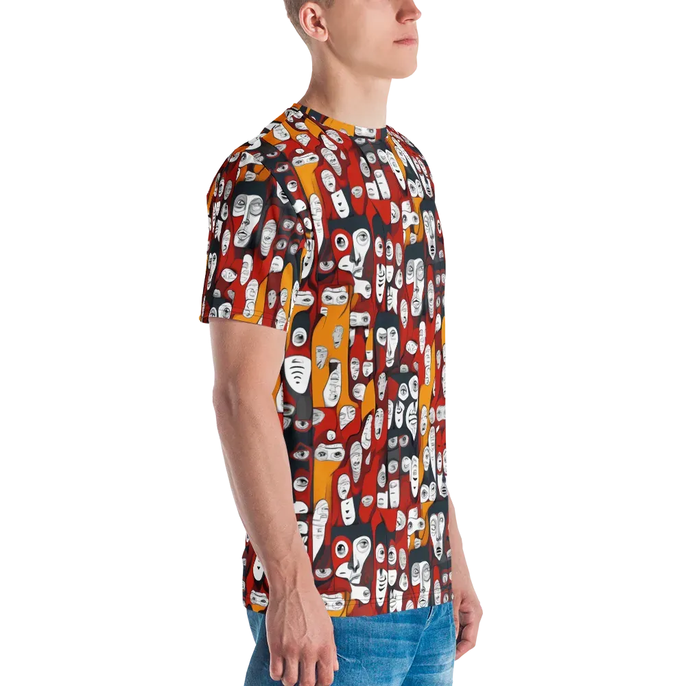 Crimson Visions on Men's Crew Neck T-Shirt — Right