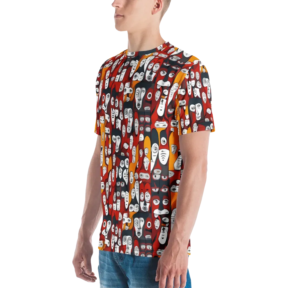 Crimson Visions on Men's Crew Neck T-Shirt — Left