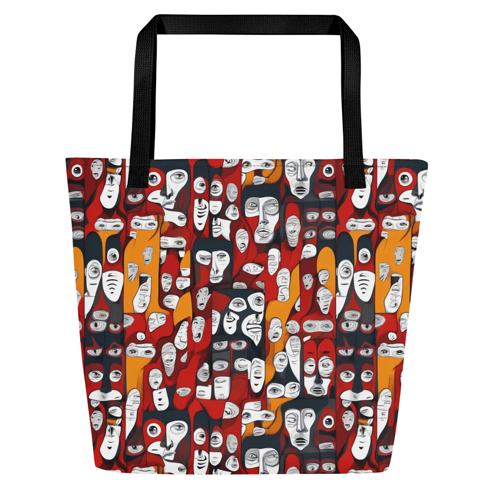 Crimson Visions on Large Tote Bag W/ Pocket — Front