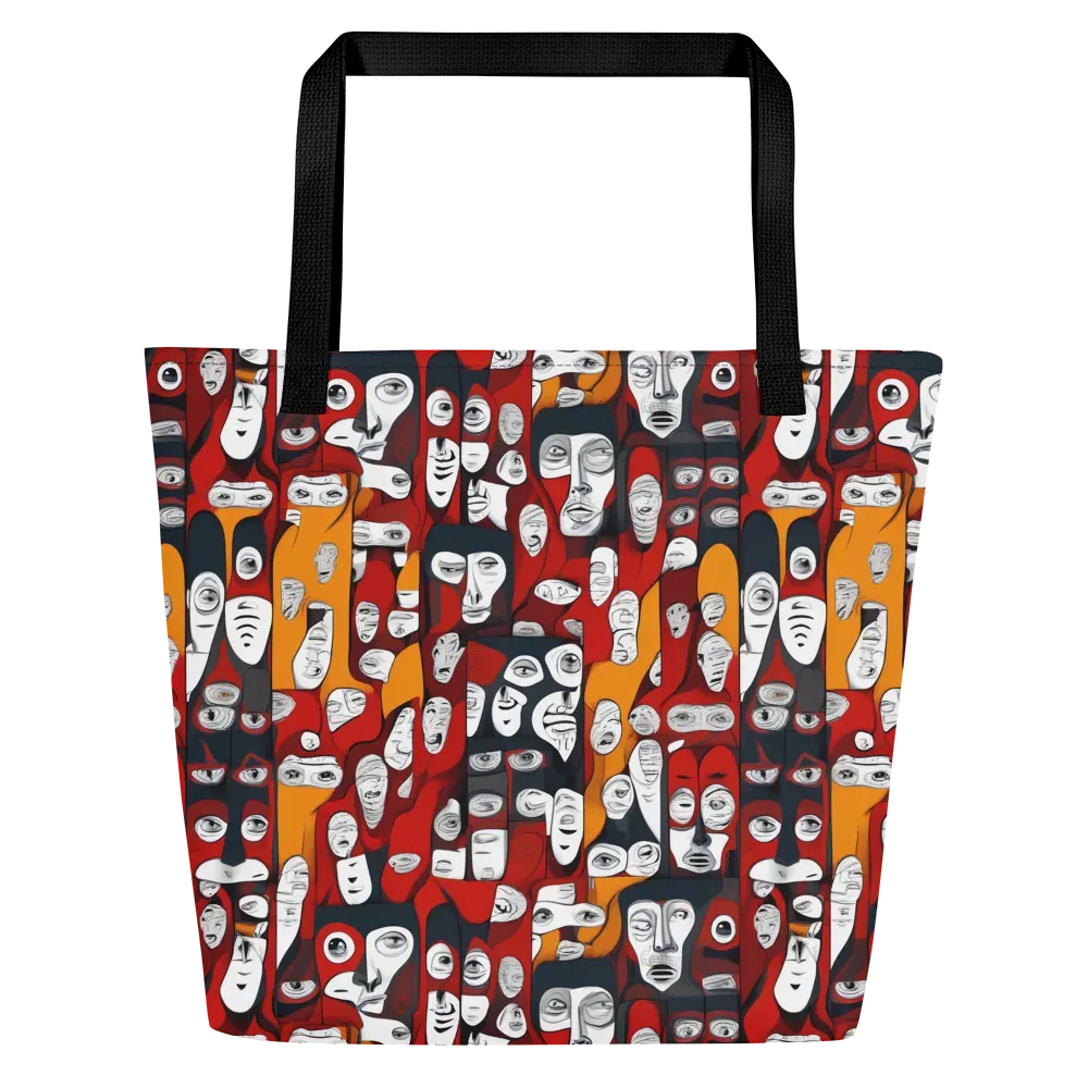 Crimson Visions on Large Tote Bag W/ Pocket — Front